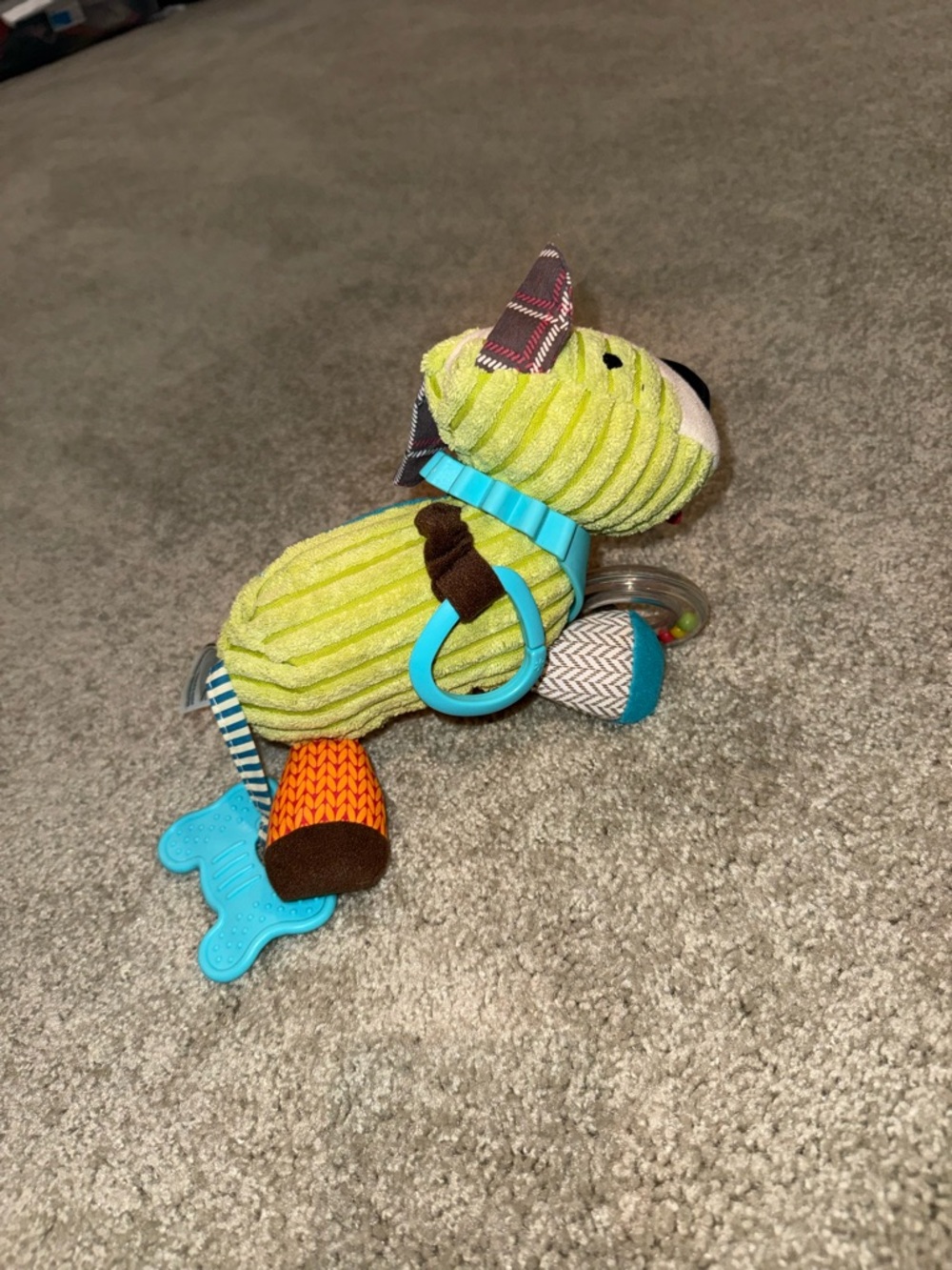 Infantino Colorful Plush Activity Toy Set - Green, Yellow, Blue, Orange, Red - Picture 3 of 5